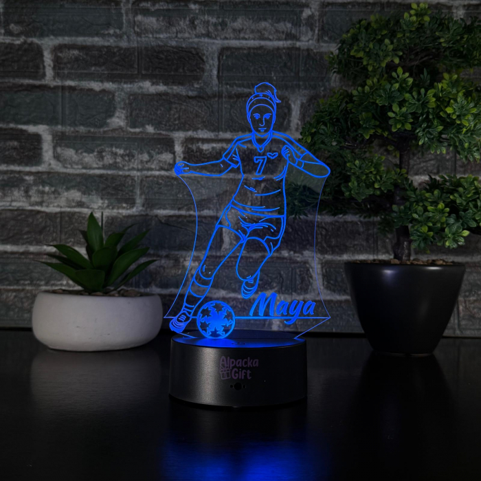 Lampă 3D - Jucătoare de Fotbal [5]
