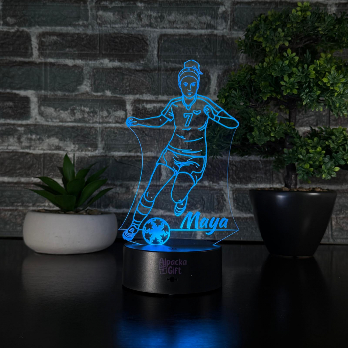 Lampă 3D - Jucătoare de Fotbal [4]