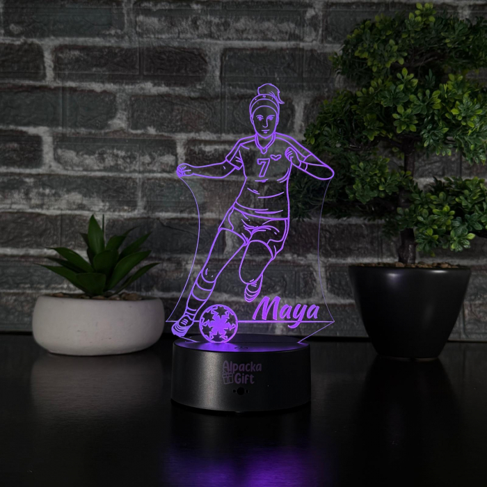 Lampă 3D - Jucătoare de Fotbal [2]