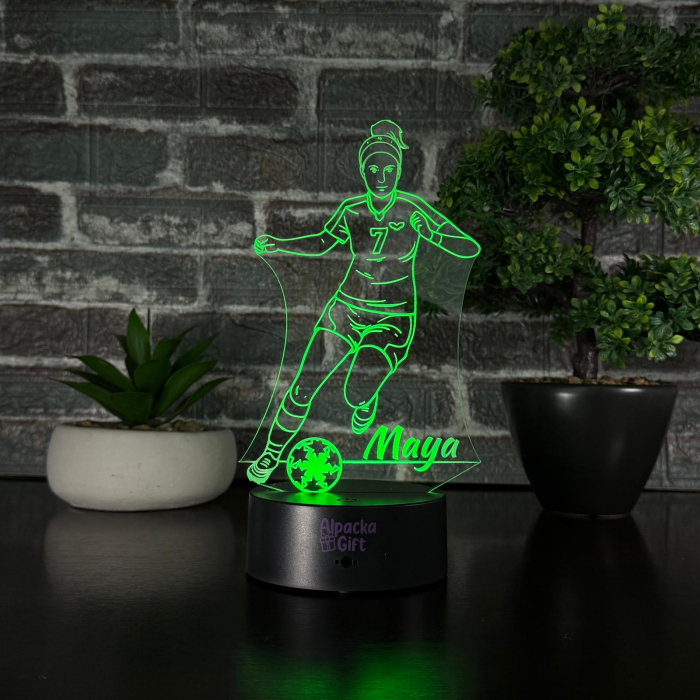 Lampă 3D - Jucătoare de Fotbal [6]