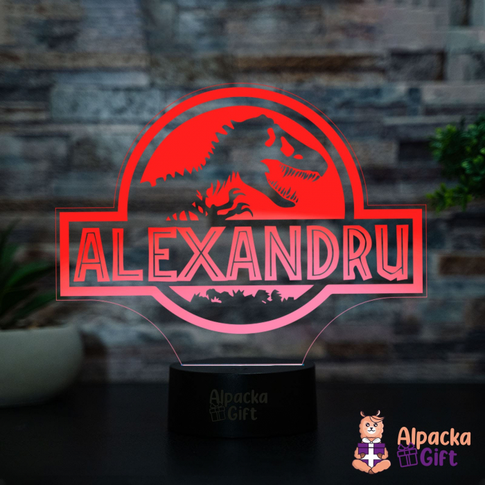 Lampă 3D Jurassic World - Personalizabilă [2]