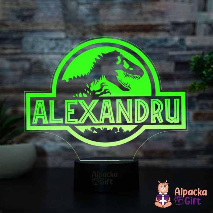 Lampă 3D Jurassic World - Personalizabilă [6]