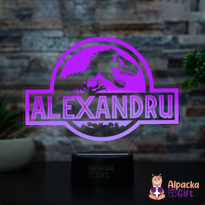 Lampă 3D Jurassic World - Personalizabilă [5]