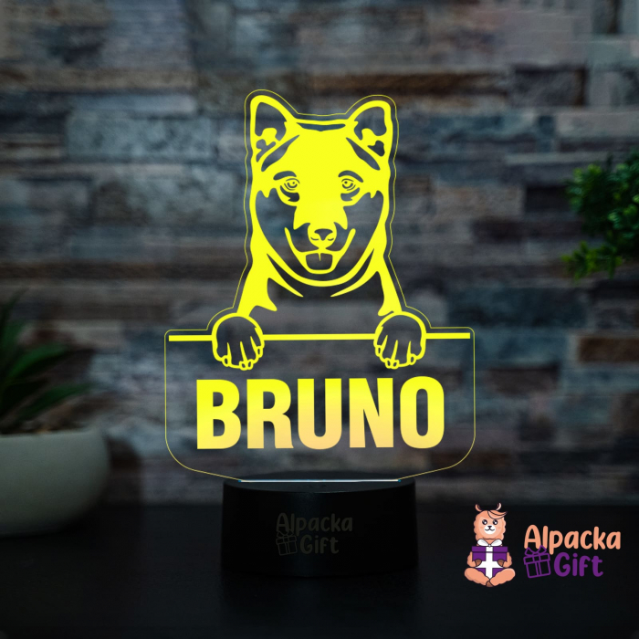 Lampă 3D - Korean Jindo Dog [3]