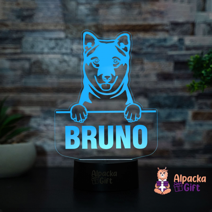 Lampă 3D - Korean Jindo Dog [2]