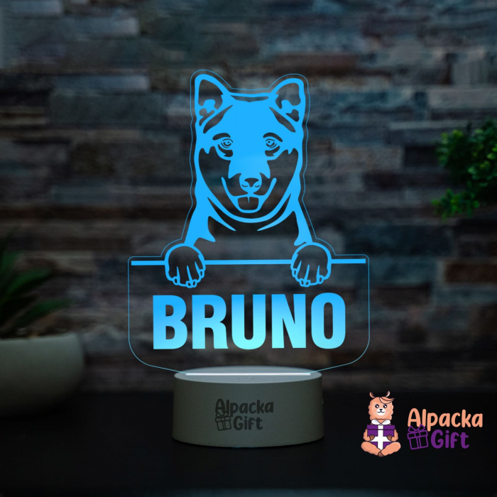 Lampă 3D Korean Jindo Dog [2]