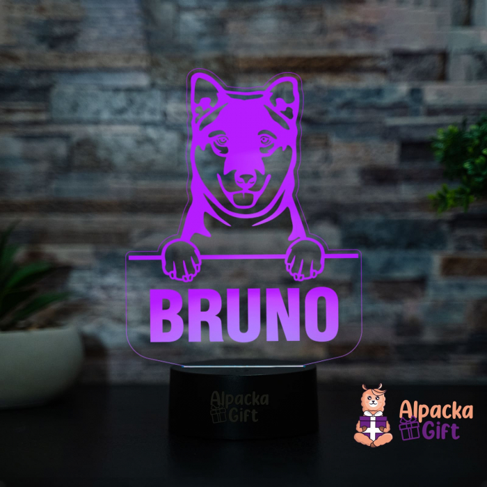 Lampă 3D - Korean Jindo Dog [4]