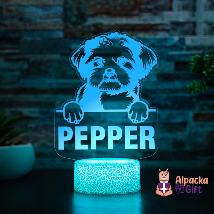 Lampă 3D - Lhasa Apso [5]