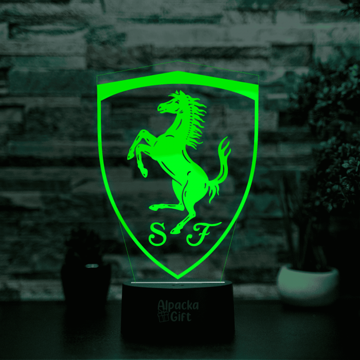 Lampă 3D - Logo Ferrari [3]