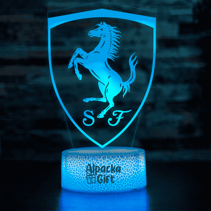 Lampă 3D - Logo Ferrari [3]