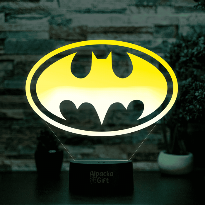 Lampă 3D - Logo Batman [2]