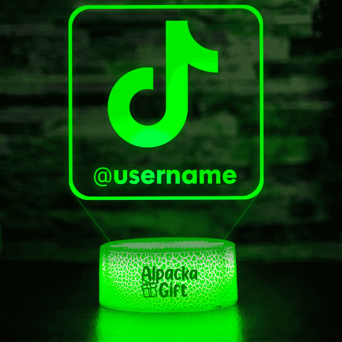 Lampă 3D - Logo TikTok [5]