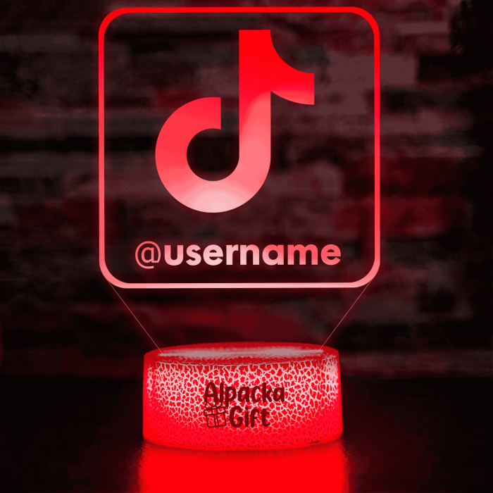 Lampă 3D - Logo TikTok [4]