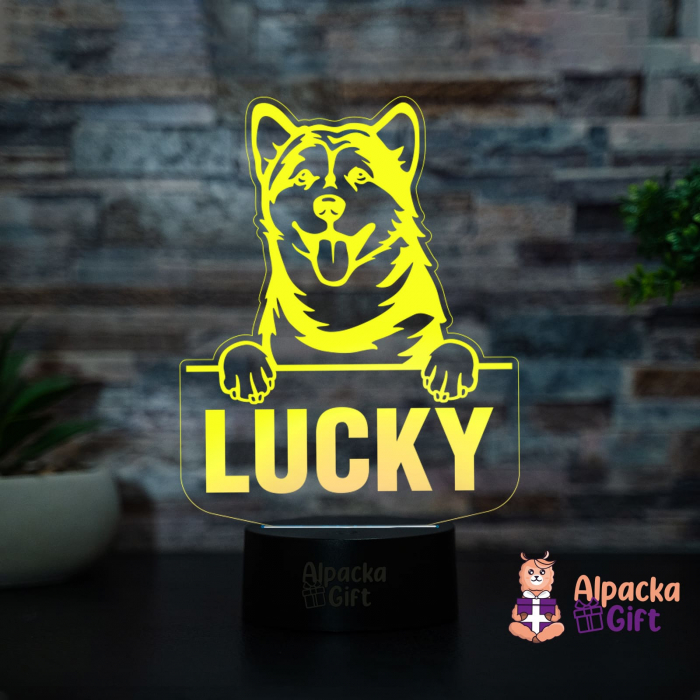 Lampă 3D - Malamut de Alaska (Alaskan Malamute) [3]