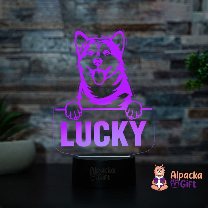 Lampă 3D - Malamut de Alaska (Alaskan Malamute) [4]