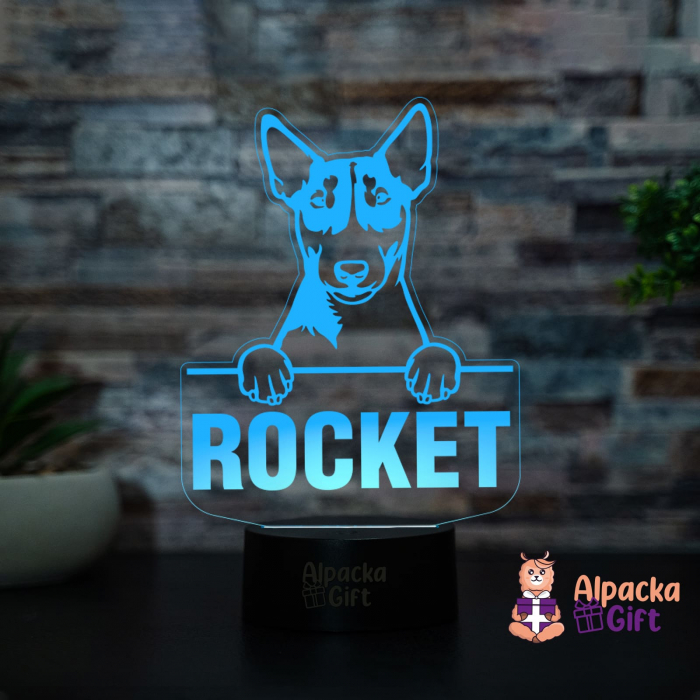 Lampă 3D - Miniature Bull Terrier [2]