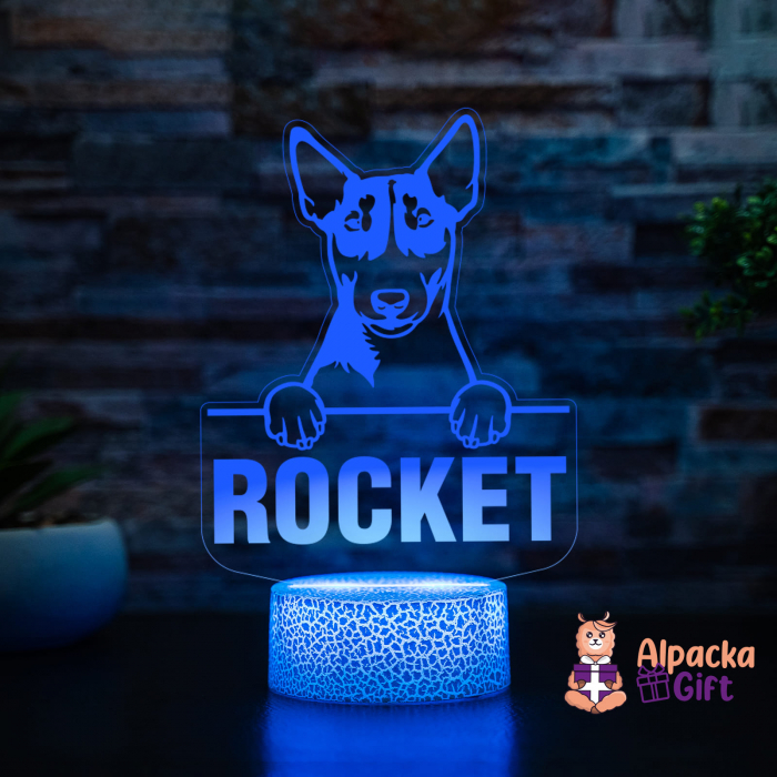 Lampă 3D - Miniature Bull Terrier [3]