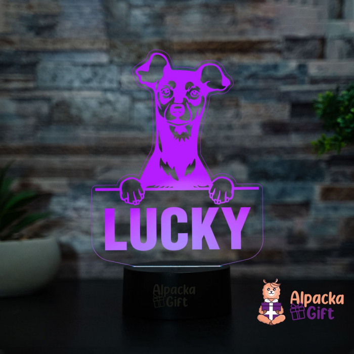 Lampă 3D - Miniature Pinscher [3]