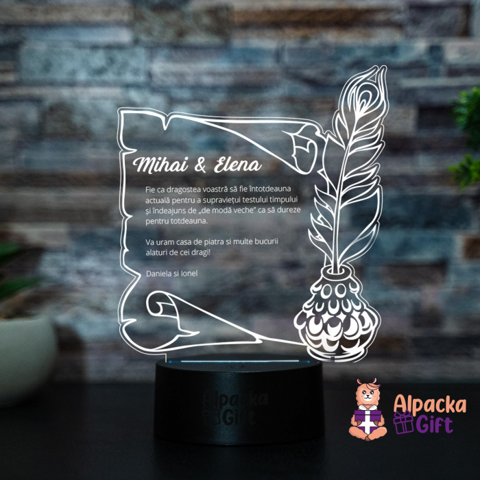 Lampa 3D Pergament [3]