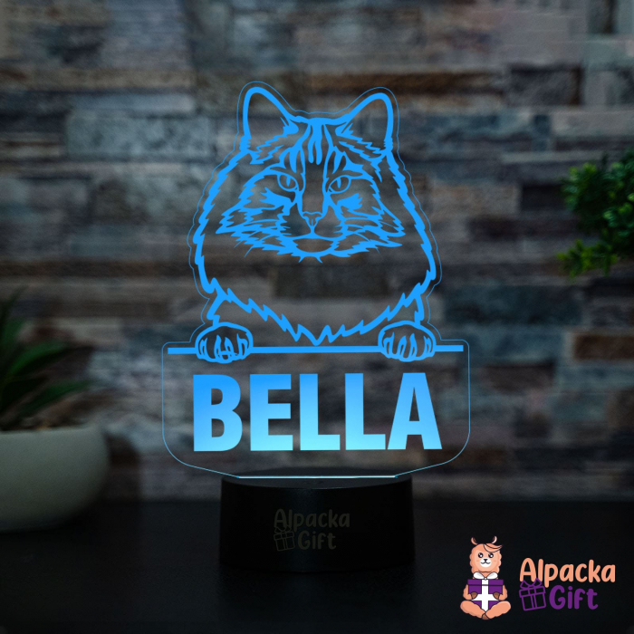 Lampă 3D -Norwegian Forest Cat [3]