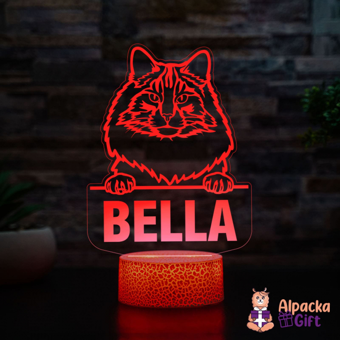 Lampă 3D -Norwegian Forest Cat [5]