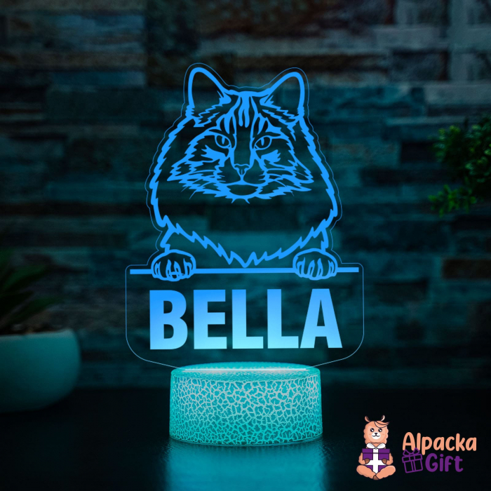 Lampă 3D -Norwegian Forest Cat [2]
