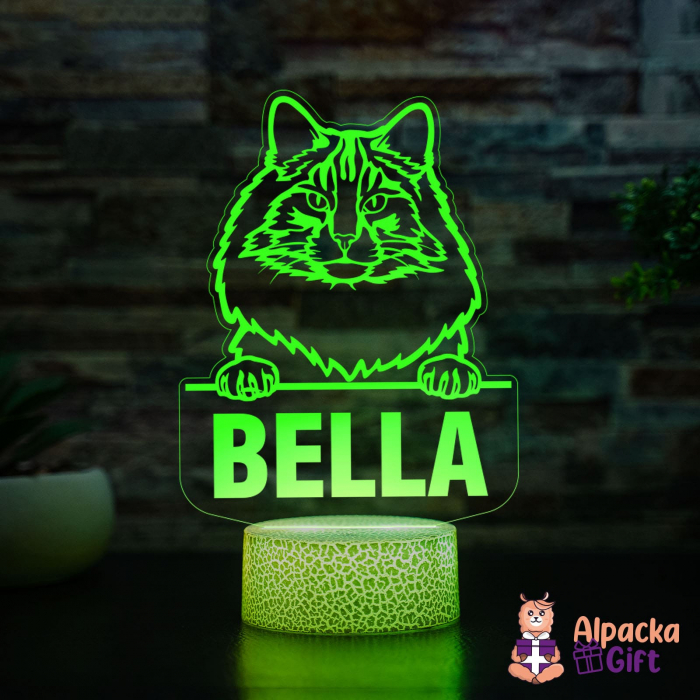 Lampă 3D -Norwegian Forest Cat [3]