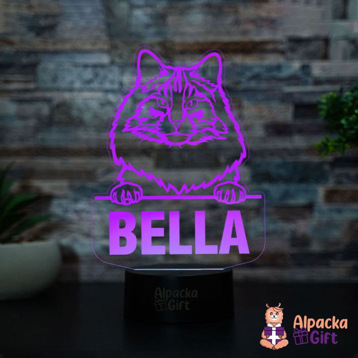 Lampă 3D -Norwegian Forest Cat [2]