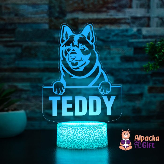 Lampă 3D - Norwegian Elkhound [5]