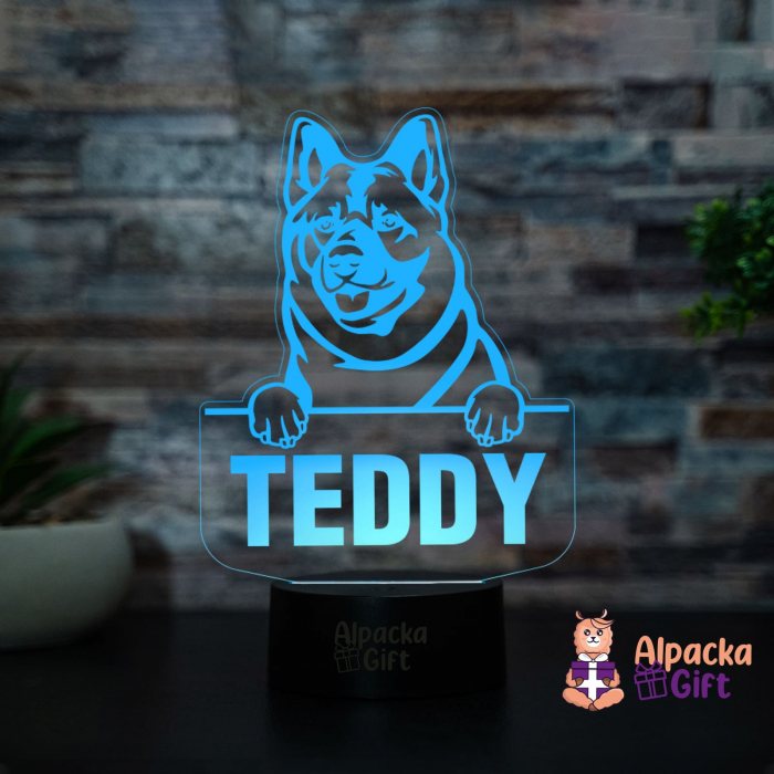 Lampă 3D - Norwegian Elkhound [2]