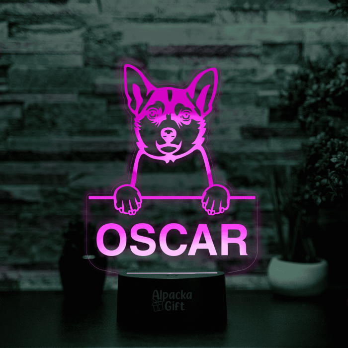 Lampă 3D - Norwegian Lundehund [3]