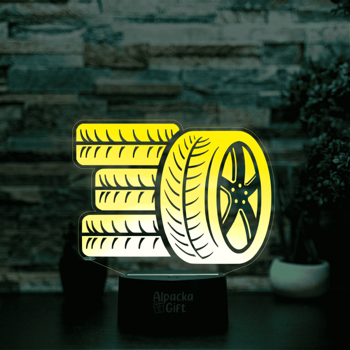 Lampă 3D - Roți [2]