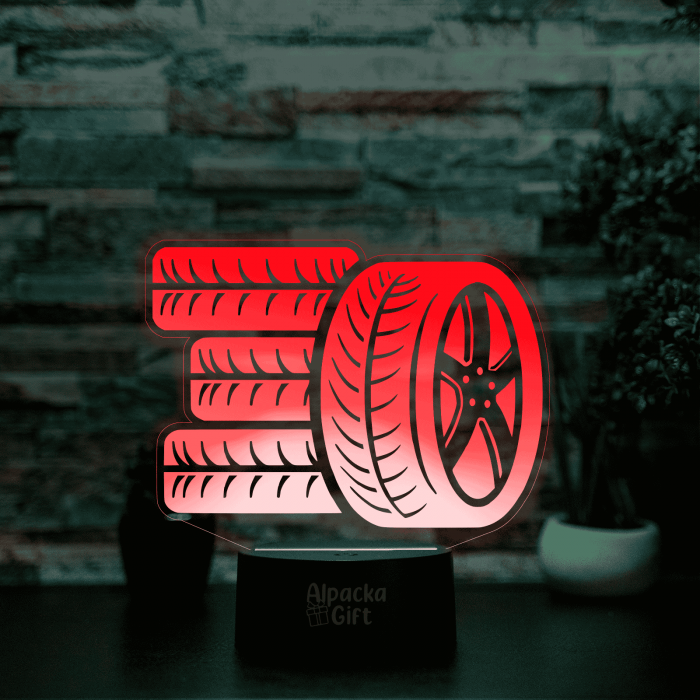 Lampă 3D - Roți [5]