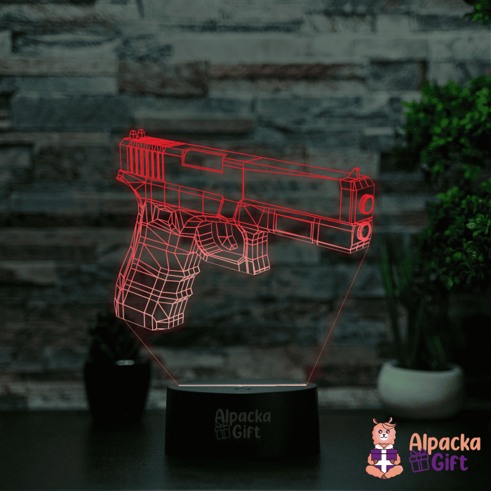Lampă 3D - Pistol [3]