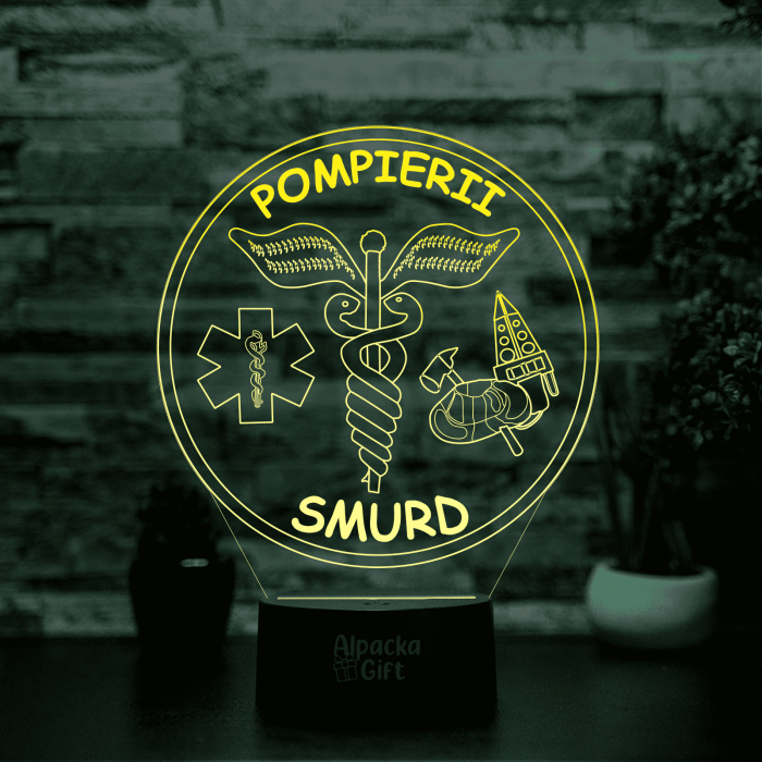 Lampă 3D - Pompierii Smurd [2]