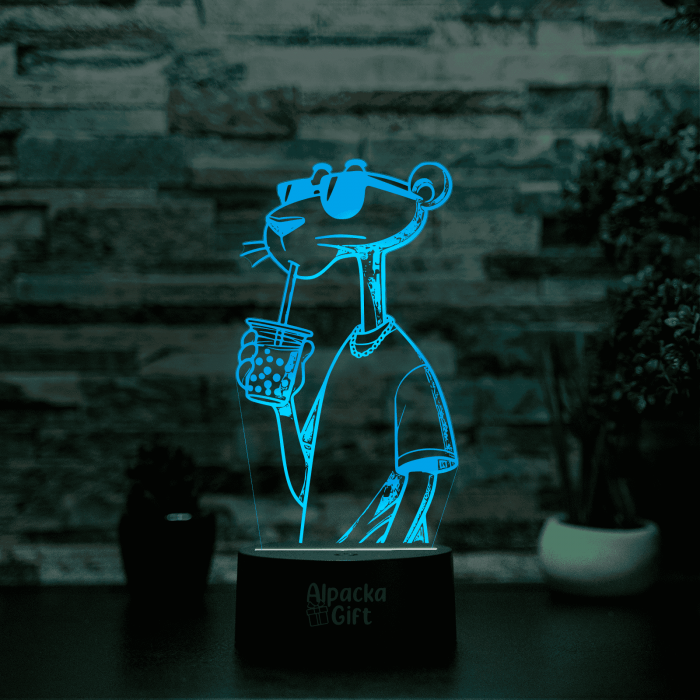 Lampă 3D - Pantera Roz [2]