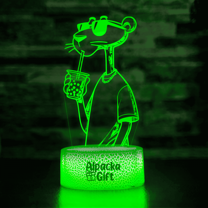 Lampă 3D - Pantera Roz [5]