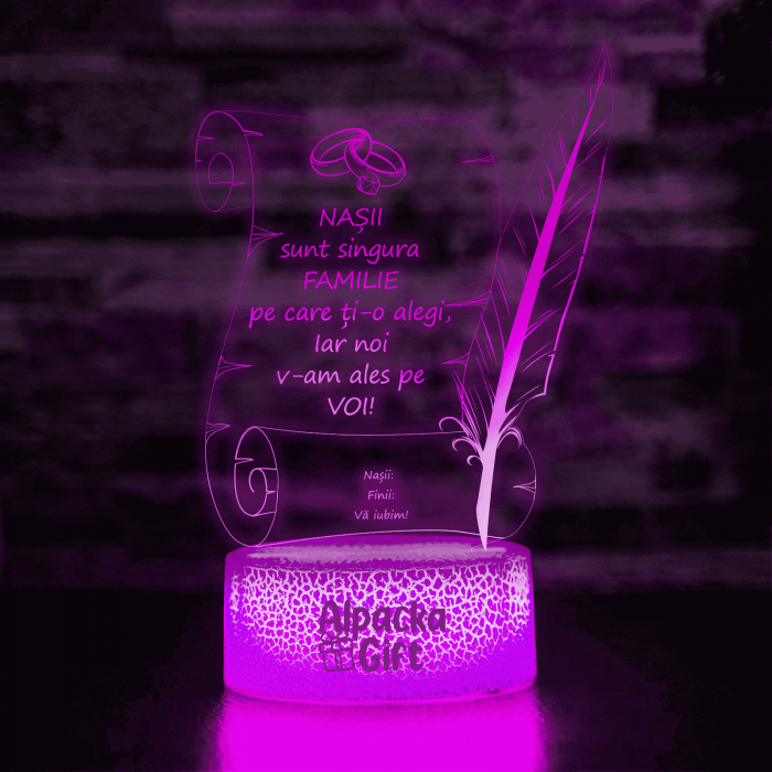 Lampa 3D Papirus Logodna [4]