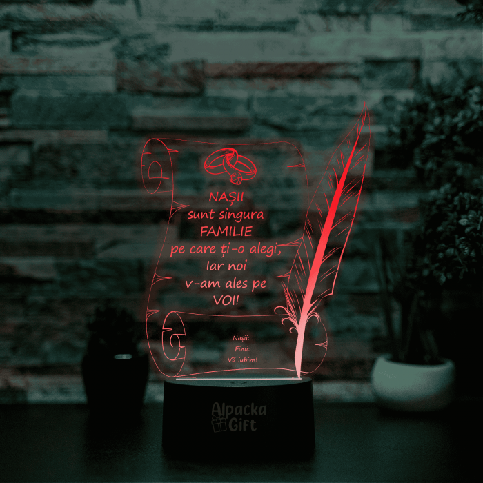 Lampa 3D Papirus Logodna [4]