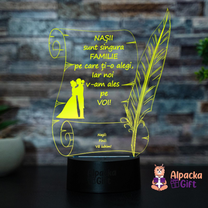 Lampa 3D Papirus Nunta [2]