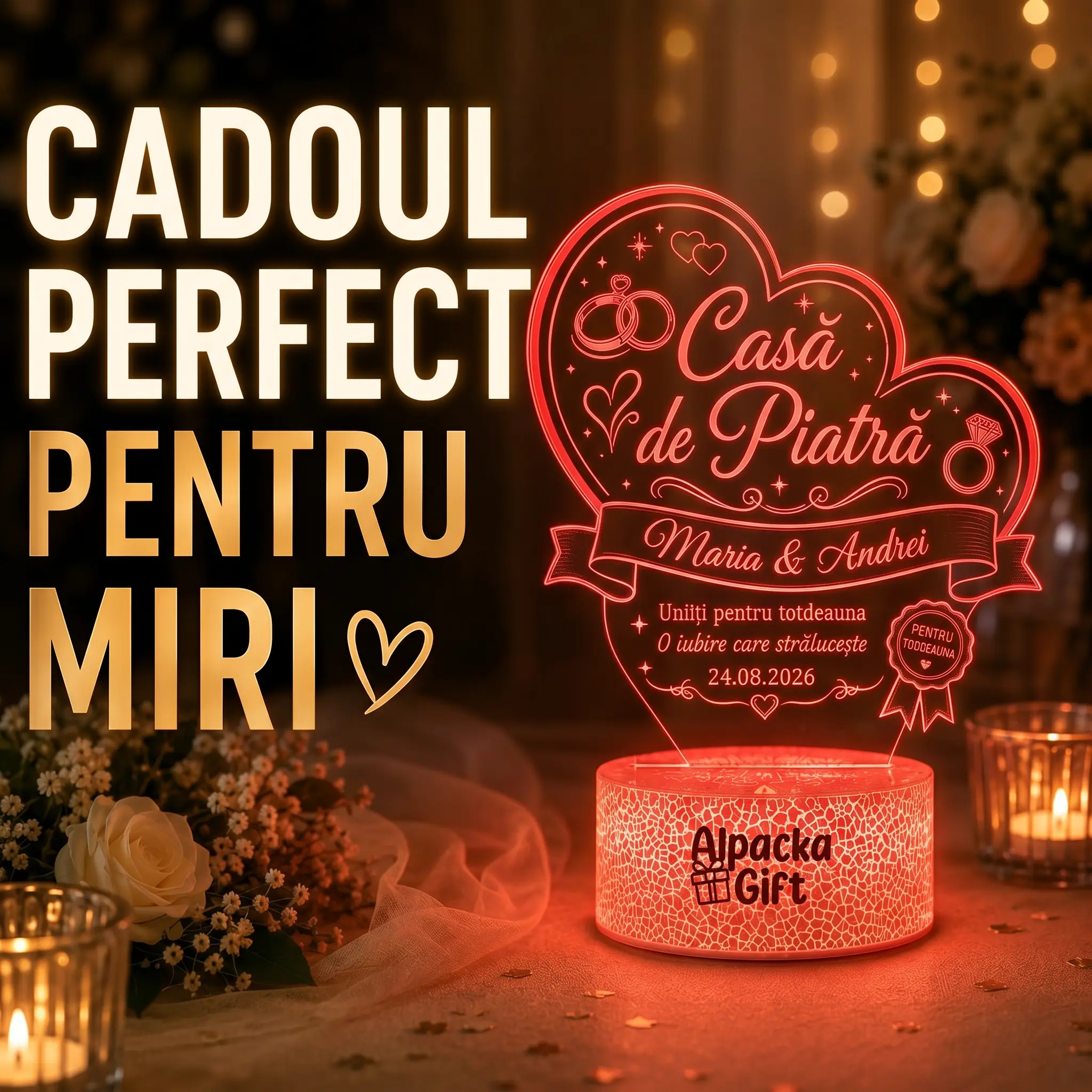 Lampă 3D Uniți Pentru Totdeauna [2]