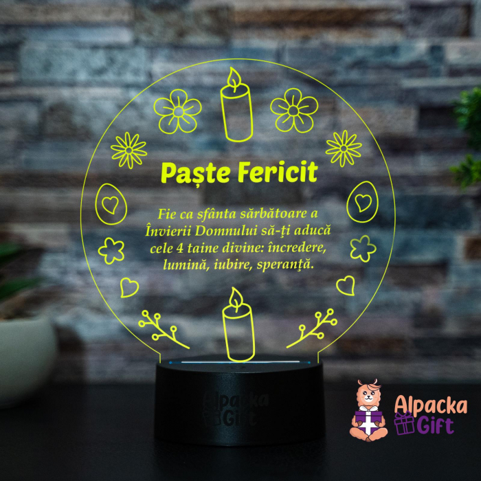 Lampă 3D - Paște Fericit 3 [2]