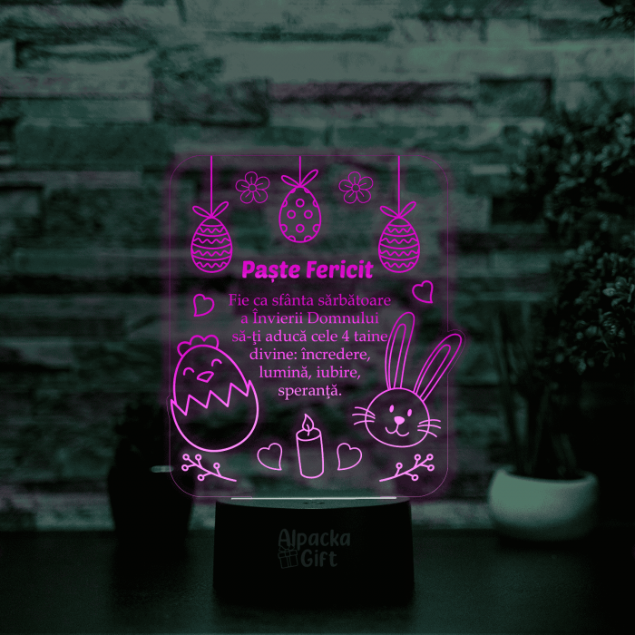 Lampă 3D - Paște Fericit 2 [3]