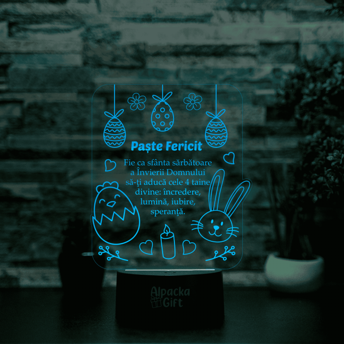 Lampă 3D - Paște Fericit 2 [2]