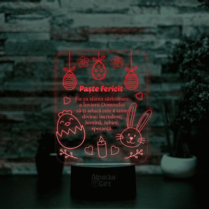 Lampă 3D - Paște Fericit 2 [4]