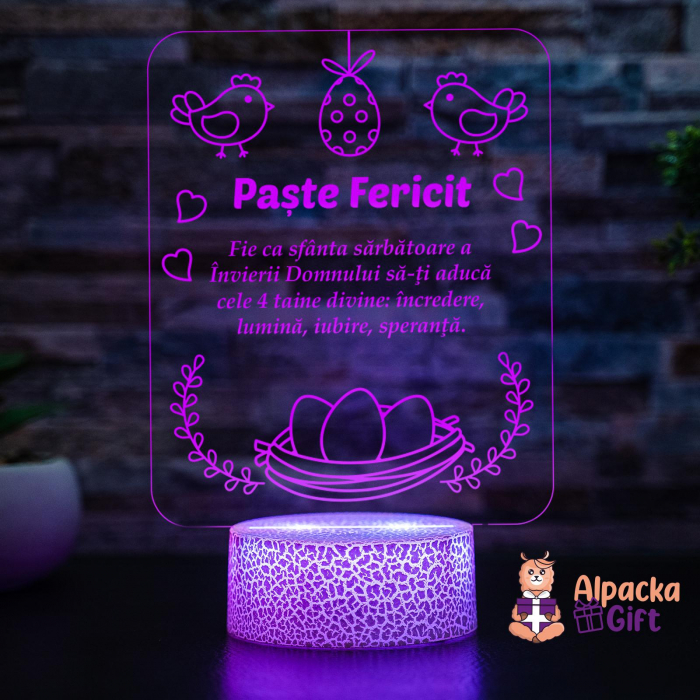 Lampă 3D - Paște Fericit 4 [4]