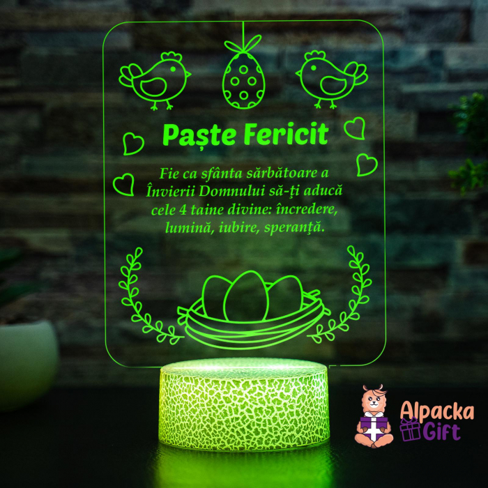 Lampă 3D - Paște Fericit 4 [6]
