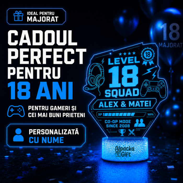 Lampă 3D Personalizată de Majorat pentru Gameri [2]