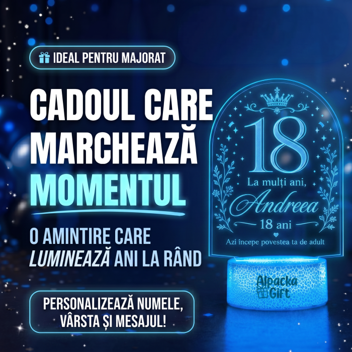 Lampă 3D Personalizată de Majorat Poveste de Adult [2]