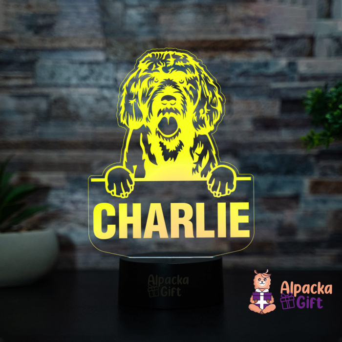 Lampă 3D - Caine de Apa Portughez (Portuguese Water Dog) [4]